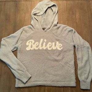 Cropped Ligth Blue Sweater, size Large